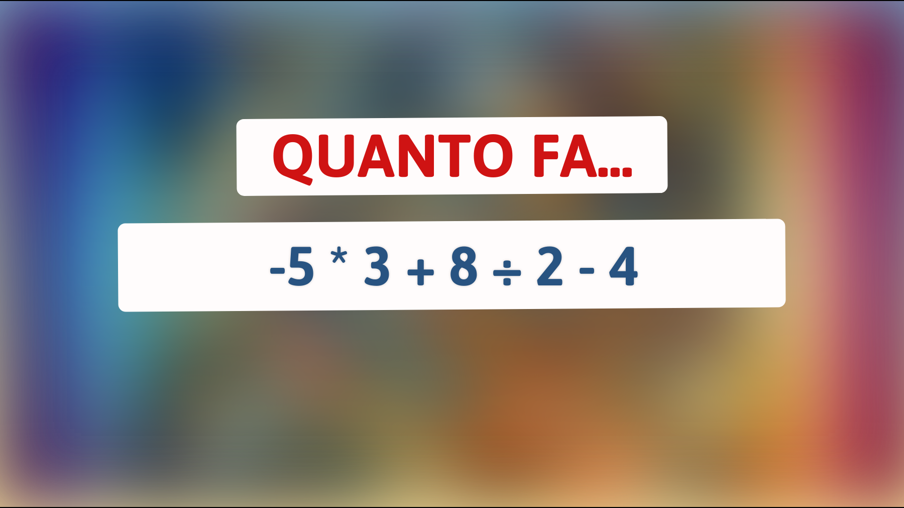 Testa la tua genialità: riesci a risolvere questo indovinello matematico che confonde il 90% delle persone?"